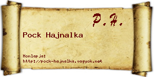 Pock Hajnalka névjegykártya